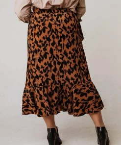 Vendor-unknown Plus Size EXCLUSIVE! Sophie Ruffle Skirt Leopard