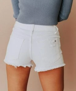 Jeans Bottoms Zalina Distressed High Waist Short