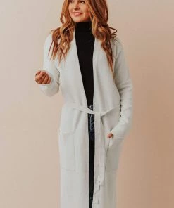 Lucy Avenue Quimby Long Knit Cardigan Tops