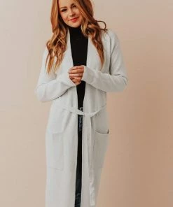 Lucy Avenue Quimby Long Knit Cardigan Tops