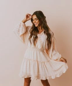 Vendor-unknown Cordelia Floral Dress Peach Dresses