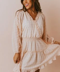 Vendor-unknown Cordelia Floral Dress Peach Dresses