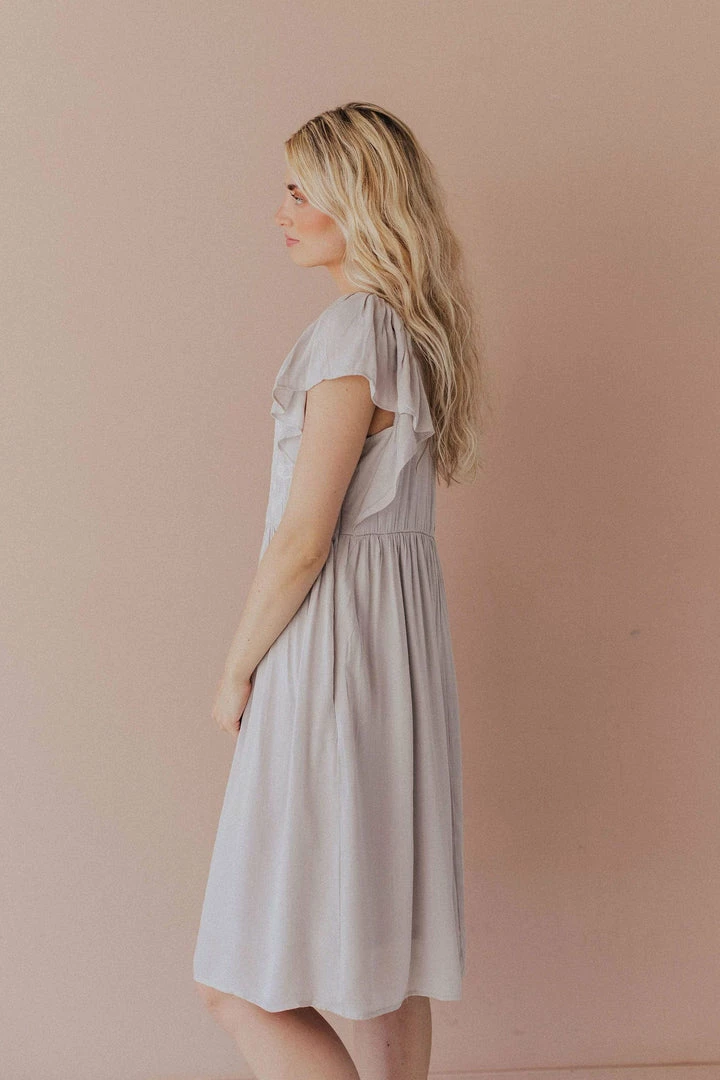 Vendor-unknown Dixie Embroidered Mini Dress Light Grey 8 Vendor-unknown Dixie Embroidered Mini Dress Light Grey