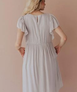 Vendor-unknown Dixie Embroidered Mini Dress Light Grey 18 Vendor-unknown Dixie Embroidered Mini Dress Light Grey