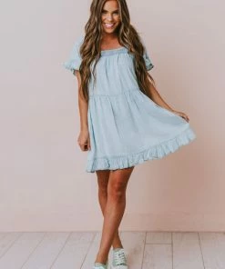 Vendor-unknown Dresses Lily Babydoll Dress Denim