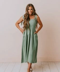 Vendor-unknown Magnolia Midi Dress Sage