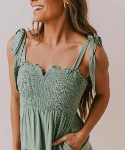 Vendor-unknown Magnolia Midi Dress Sage