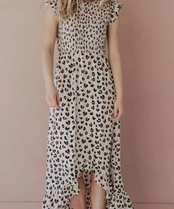Nyah Smocked Leopard Dress Dresses