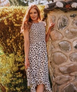Nyah Smocked Leopard Dress Dresses