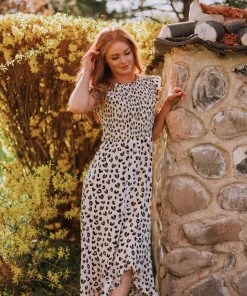 Nyah Smocked Leopard Dress Dresses
