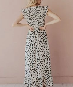 Nyah Smocked Leopard Dress Dresses