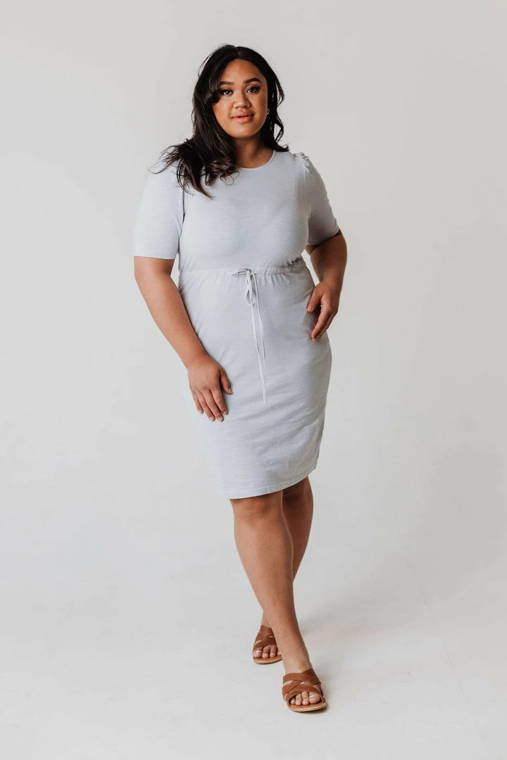 PLUS Adora Polka Dot Knit Dress Grey 5 PLUS Adora Polka Dot Knit Dress Grey