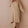 Vendor-unknown Plus Size Mischa Pocket Sweater Dress Camel 1 Vendor-unknown Plus Size Mischa Pocket Sweater Dress Camel