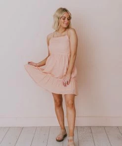 Hayden Los Angelos Scarlett Textured Dress Blush Dresses