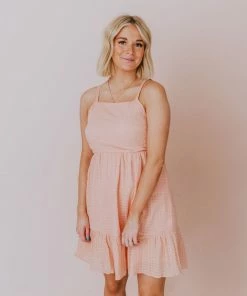 Hayden Los Angelos Scarlett Textured Dress Blush Dresses