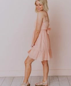 Hayden Los Angelos Scarlett Textured Dress Blush Dresses