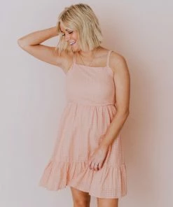 Hayden Los Angelos Scarlett Textured Dress Blush Dresses