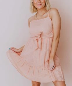 Hayden Los Angelos Scarlett Textured Dress Blush Dresses