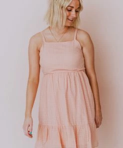 Hayden Los Angelos Scarlett Textured Dress Blush Dresses