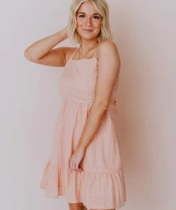Hayden Los Angelos Scarlett Textured Dress Blush Dresses