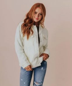 Vendor-unknown Tops Tallulah Quilted Jacket Off White