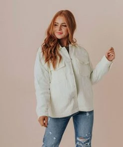 Vendor-unknown Tops Tallulah Quilted Jacket Off White
