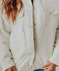 Vendor-unknown Tops Tallulah Quilted Jacket Off White