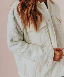Vendor-unknown Tops Tallulah Quilted Jacket Off White