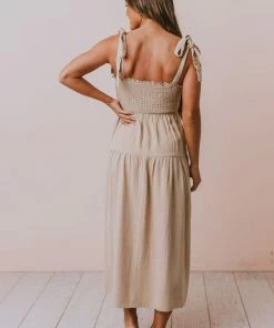 Vendor-unknown Magnolia Midi Dress Taupe Dresses