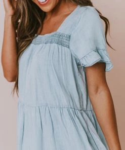 Vendor-unknown Dresses Lily Babydoll Dress Denim