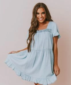 Vendor-unknown Dresses Lily Babydoll Dress Denim