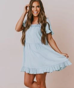 Vendor-unknown Dresses Lily Babydoll Dress Denim
