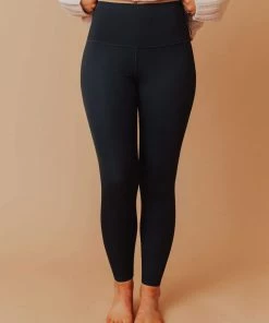 Lucy Avenue High Waisted Moisture Wicking Leggings Black