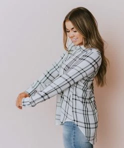 Vendor-unknown Tops Kai Plaid Button Down Top