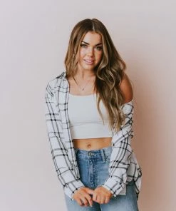 Vendor-unknown Tops Kai Plaid Button Down Top