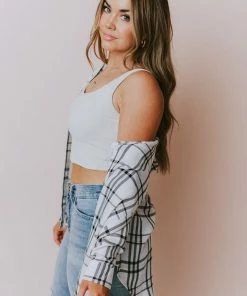 Vendor-unknown Tops Kai Plaid Button Down Top