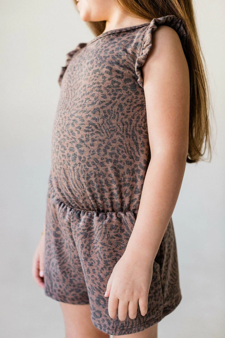 Lucy Avenue Catherine Leopard Romper Kid's 4 Lucy Avenue Catherine Leopard Romper Kid's