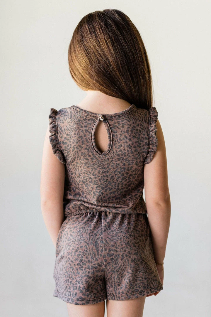 Lucy Avenue Catherine Leopard Romper Kid's 5 Lucy Avenue Catherine Leopard Romper Kid's