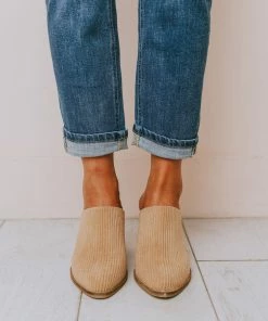 Beast Shoes Angela Corduroy Slip On Bootie Taupe