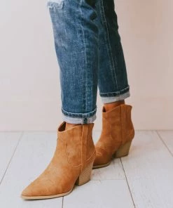 East Lion Shoes Beth Western Bootie Camel