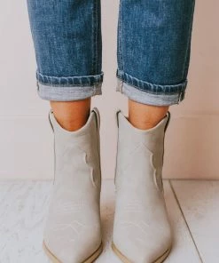 East Lion Beth Western Bootie Grey Shoes