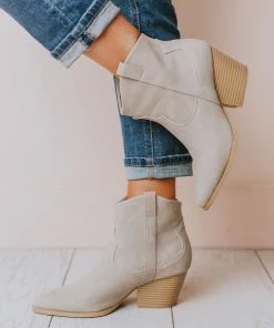 East Lion Beth Western Bootie Grey Shoes