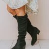Vendor-unknown Christina Rouched Knee High Boot Black Shoes