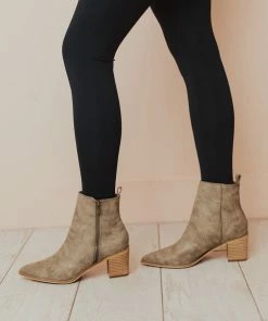 Shoes Cindy Zipper Booties Grey