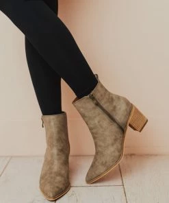 Shoes Cindy Zipper Booties Grey