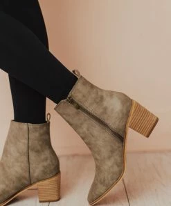 Shoes Cindy Zipper Booties Grey