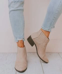 East Lion Shoes Mila Side Stretch Bootie Taupe