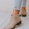 East Lion Shoes Mila Side Stretch Bootie Taupe