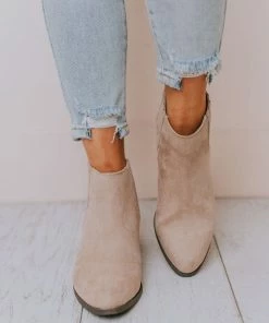 East Lion Shoes Mila Side Stretch Bootie Taupe