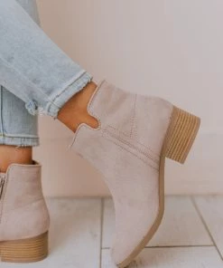 Booties Sophia Side Cut Out Bootie Birch